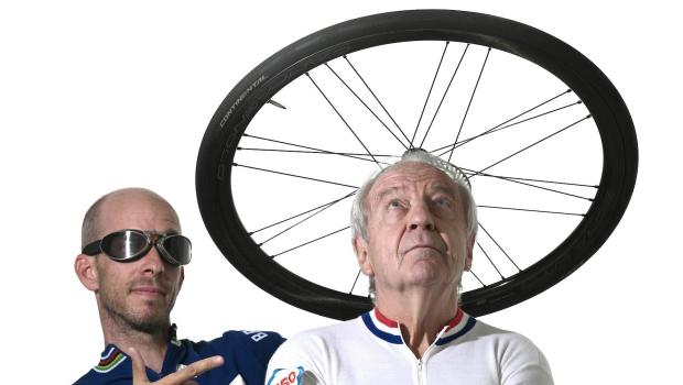José De Cauwer, Frederik Backelandt & Mathieu Engels + extra wielergast - Koershelden © geen